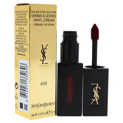 Yves Saint Laurent Vinyl Cream Lip Stain, 409 Burgundy Vibes, 